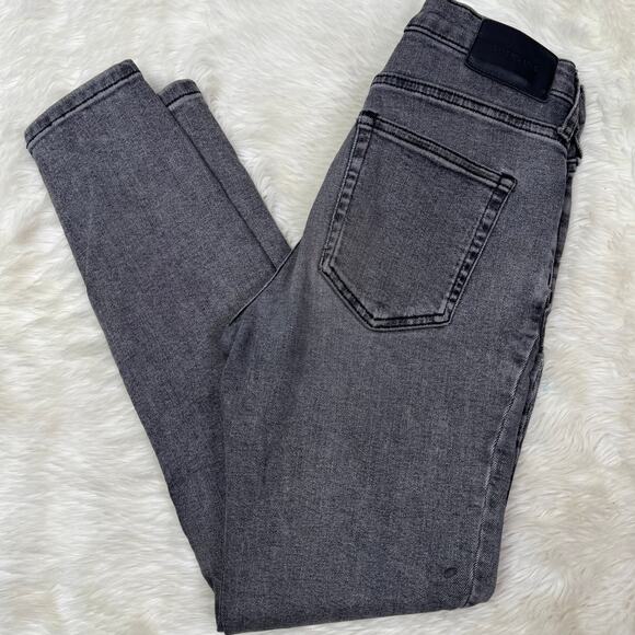 Everlane Mid Rise Skinny Ankle Washed Black Denim Jeans Women's US Size 26 - Picture 4 of 10